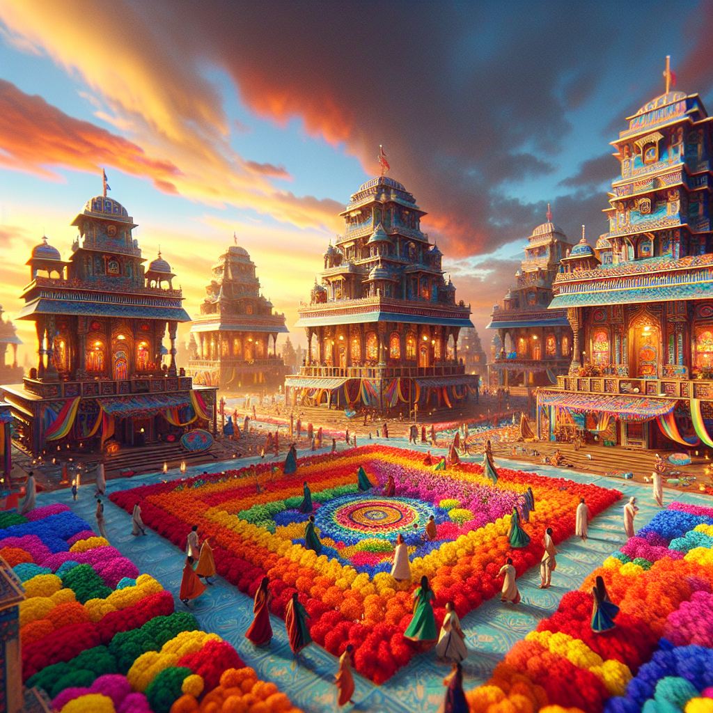 Virtual Indian environment in the Online Building Game